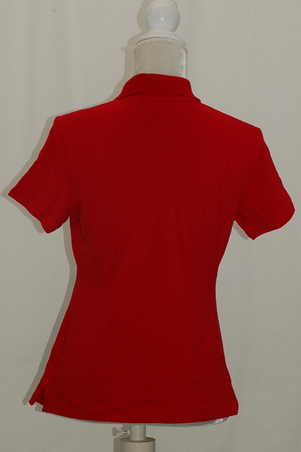 Karen Scott Petite Pique Cotton Polo Shir New Red Amore PS