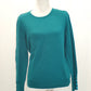 JM COLLECTION Cozy Crewneck Teal Abyss Sweater PM