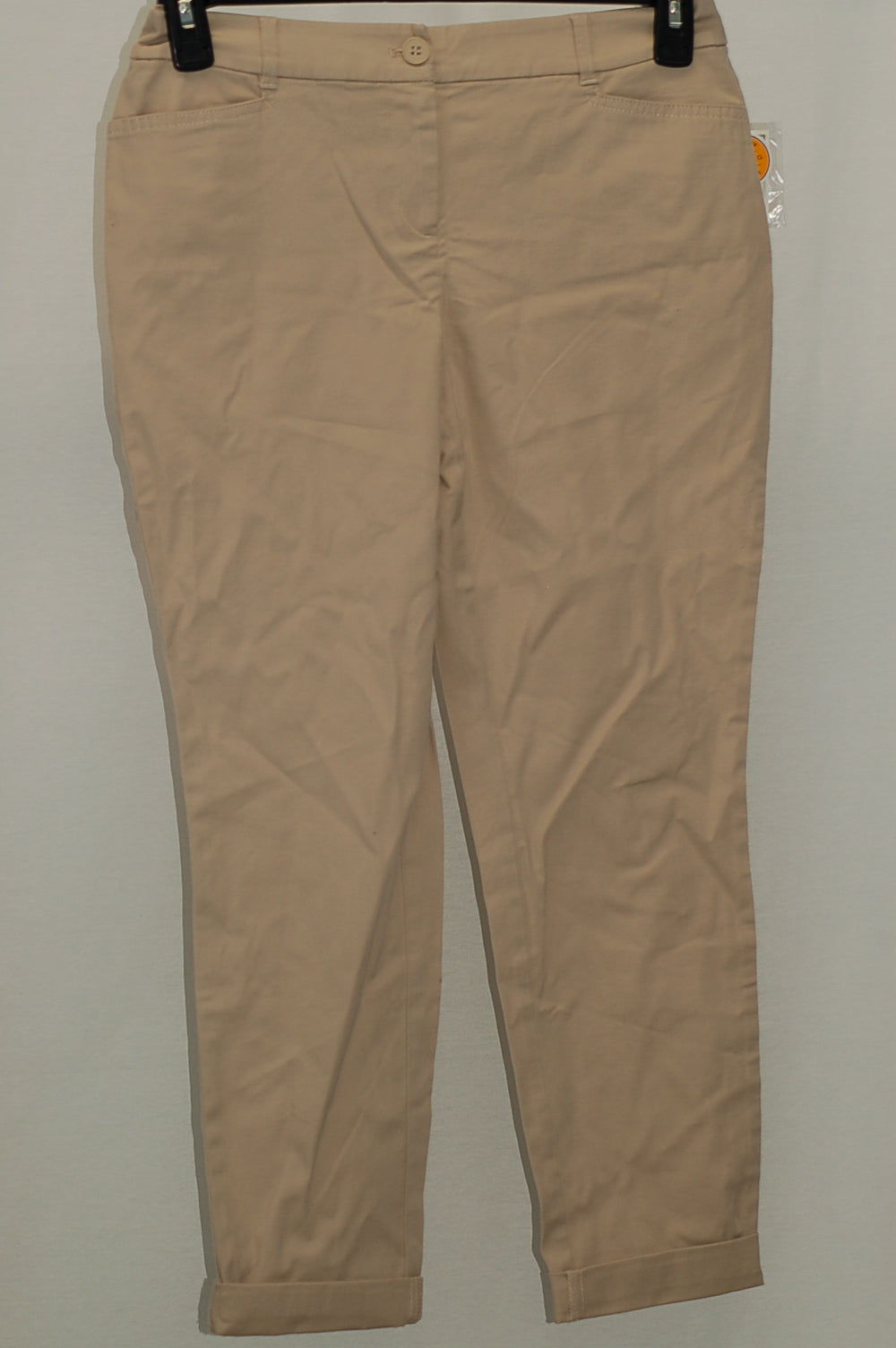 Charter Club Petite Slim-Fit Rolled Chino PANT Sand 6P