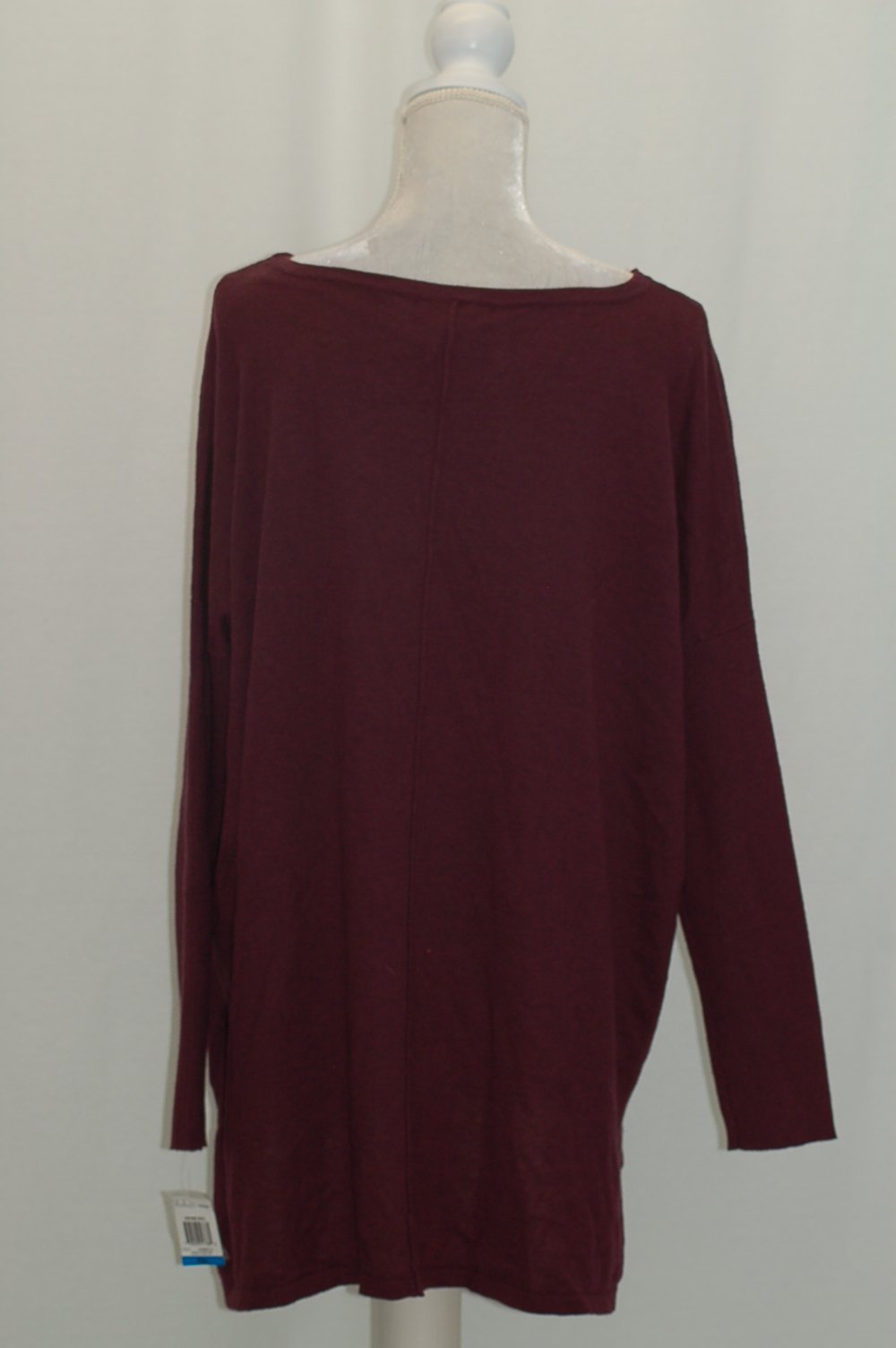 Style Co Petite Boat-Neck Sweater Tunic Dried Plum PS