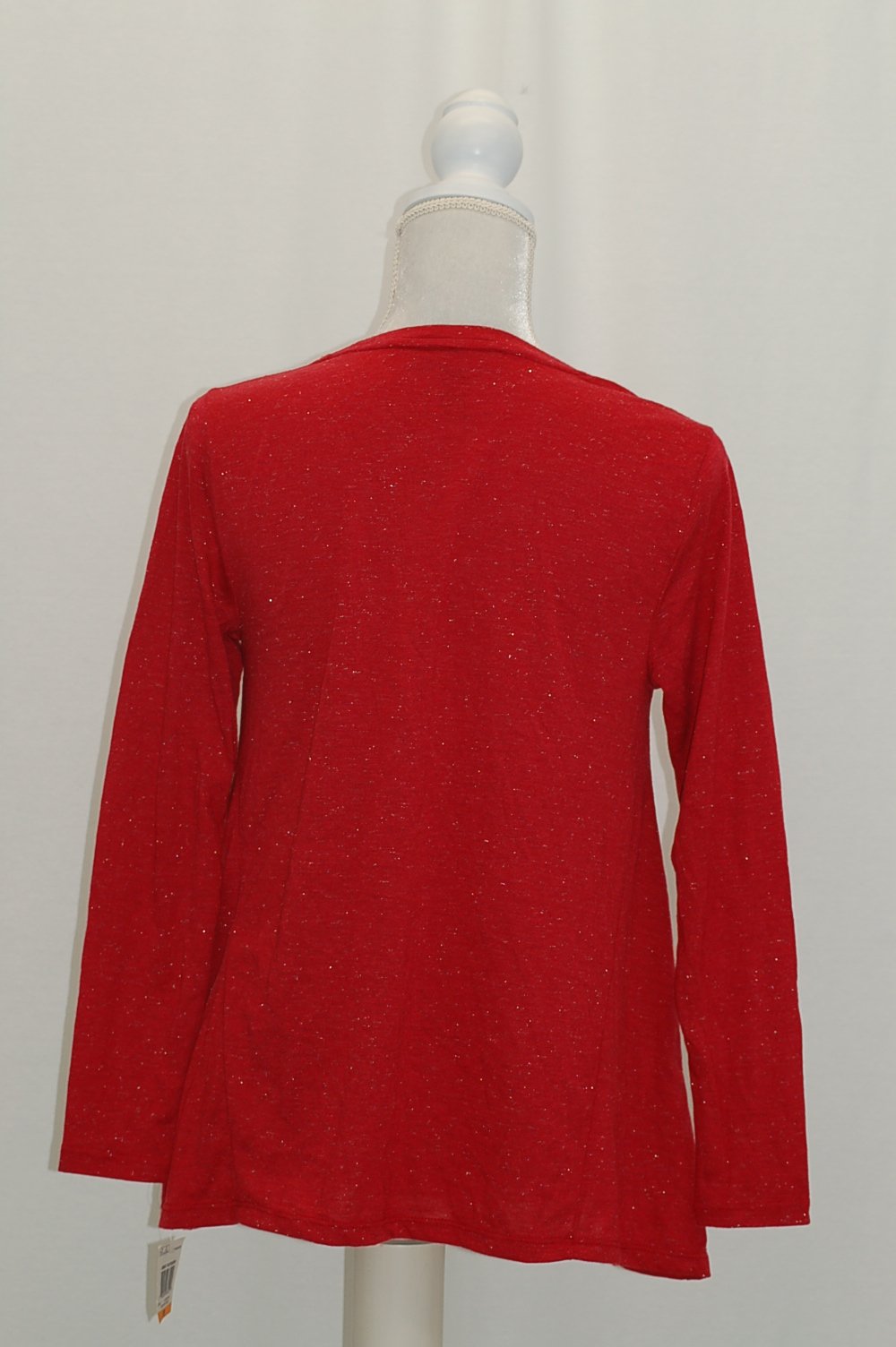 Style Co Petite Sparkle Swing Top New Red Amore PXS