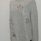 Style Co Embroidered Cotton Sweater Light Grey Combo M