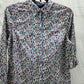 Charter Club Roll-Tab Print Blouse Whipped Berry Combo 16