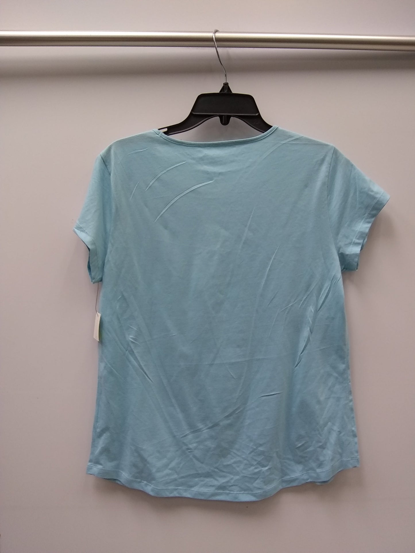 Charter Club Scoop-Neck Cotton Pajama T-Shirt Blue Caribbean M