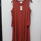 Style Co Cold-Shoulder A-Line Dress Cabin Red XXL
