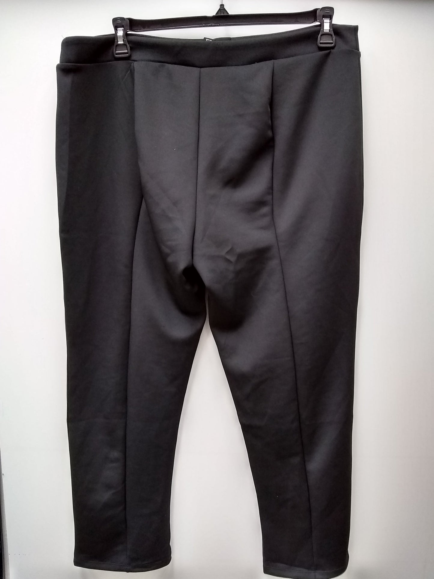WHO WHAT WEAR SEAM FRONT KNIT PANT JET BLACK 16