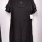 ISABEL MATERNITY SCOOP-NECK DRESS, BLACK, SIZE SMALL