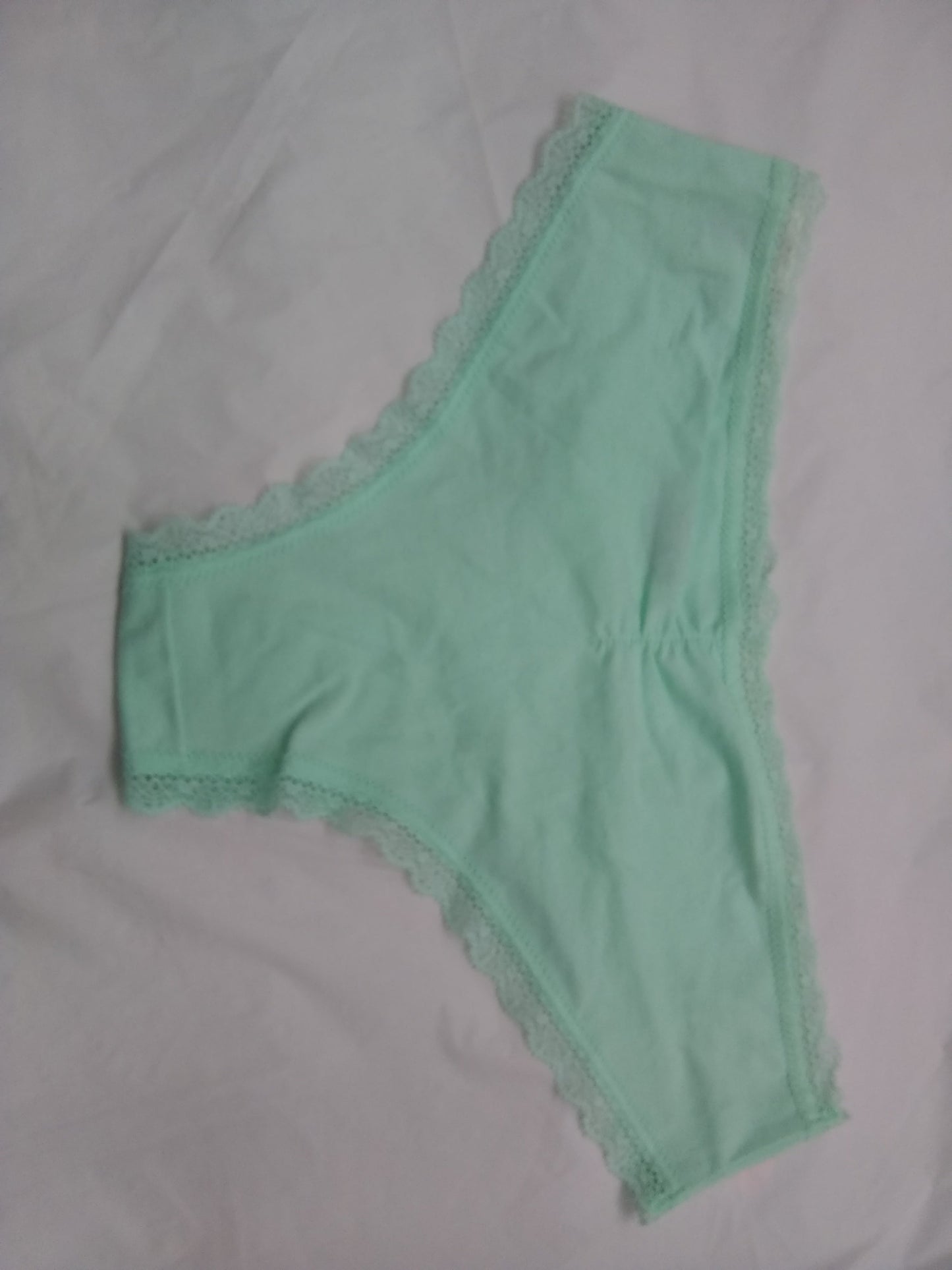 Xilaration Women Cotton Cheeky Bikini Cut Underwear, Green,  Size Large (11-13)