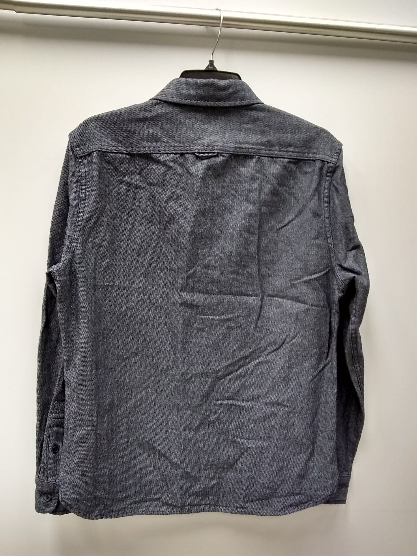 Goodfellow & Co. Long Sleeve Knit Utility Button-Down Shirt Blue SMALL