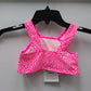 CHILD OF MINE RUFFLED SWIMSUIT TOP HOT PINK LEOPARD COMBO 4T