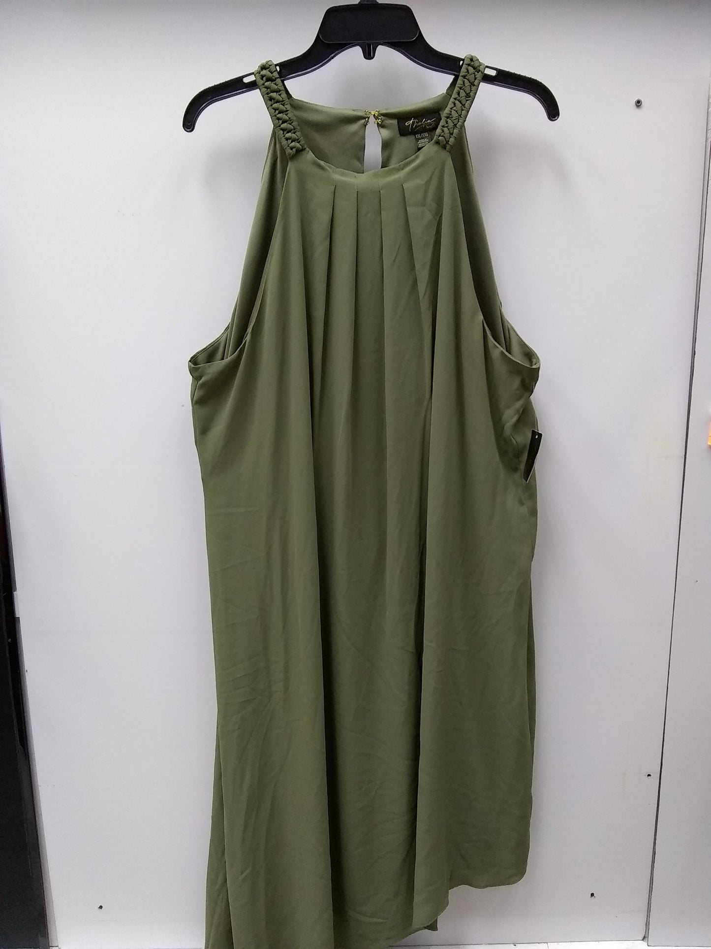 Thalia Sodi Asymmetrical Shift Dress Olive XXL