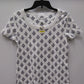 Charter Club Printed Cotton T-Shirt, Bright White Stamp Combo XXL
