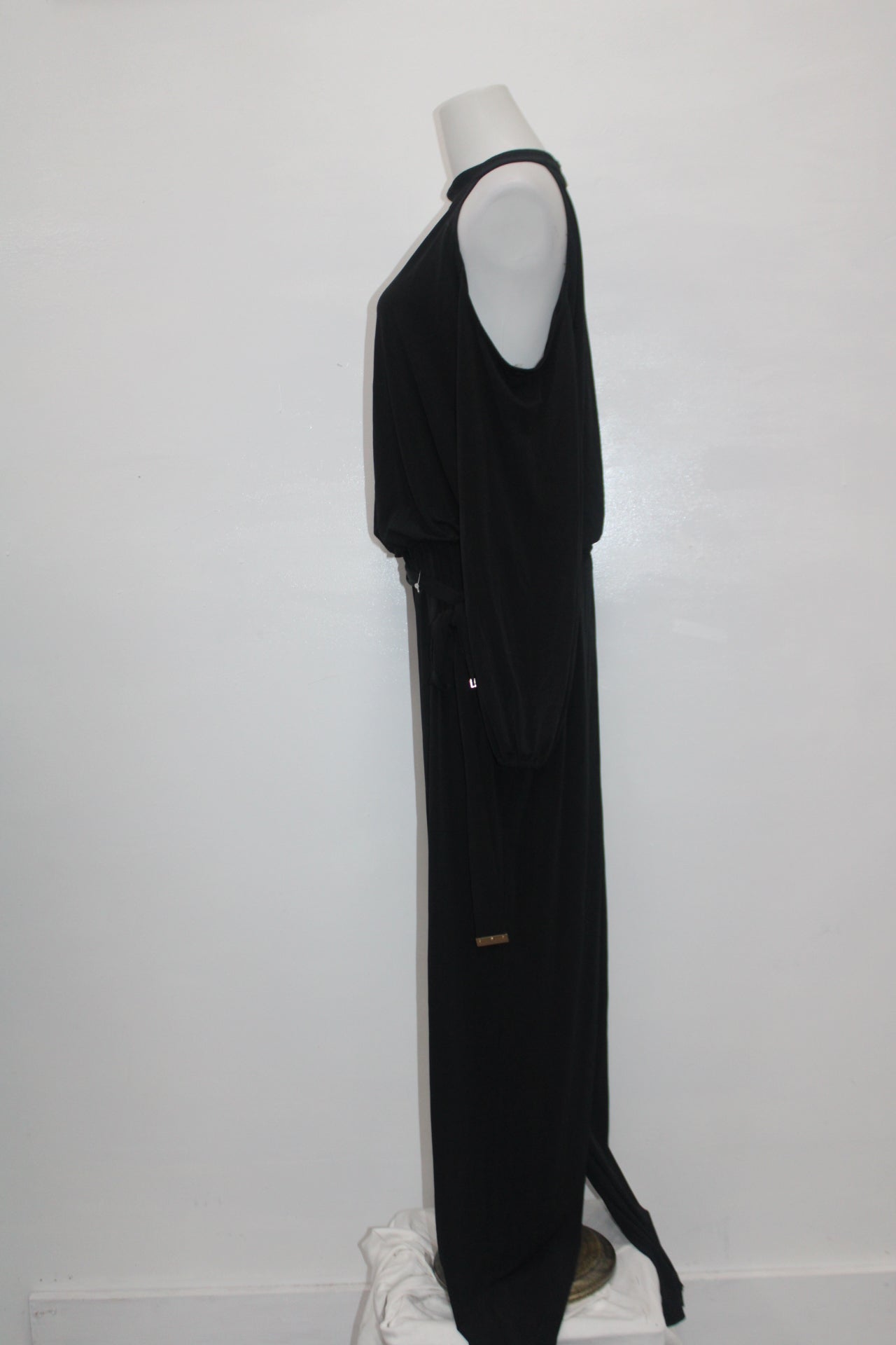 Thalia Sodi Women Keyhole Neck Jumpsuit, Black, L - New Without Tag 3622