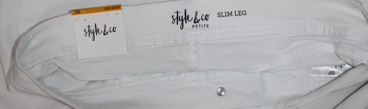 Style Co Petite Embroidered Slim-Leg Capri, Bright White 8P