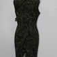 Kasper Women's Palm Leaves Stretch Crepe Dress Basil/Black, 10