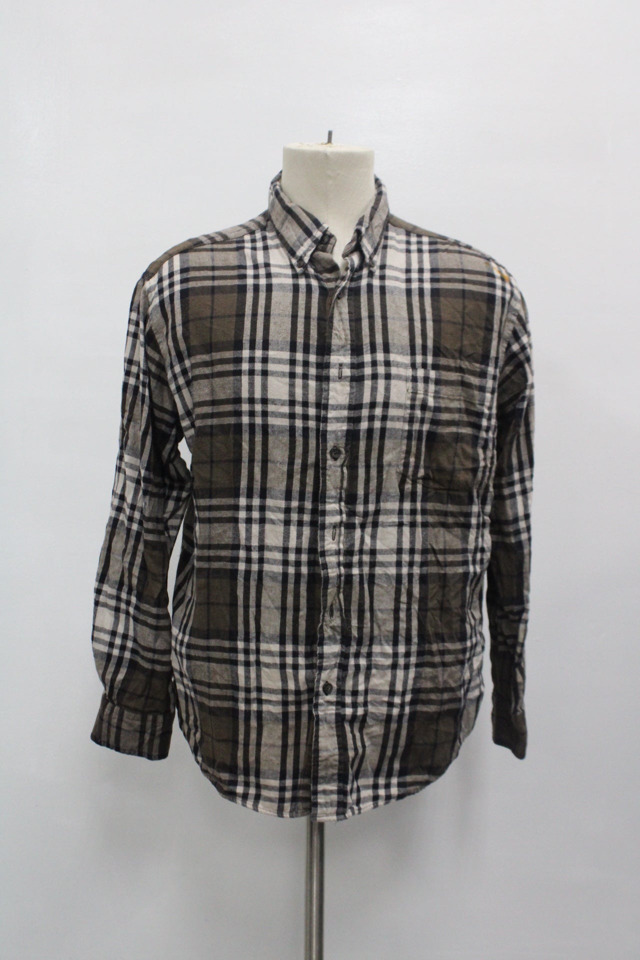 S.T John's Bay Men's Flannel Shirt Brown L Pre-Owned