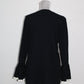 Charter Club Pleated Bell-Sleeve Cardigan Deep Black XL