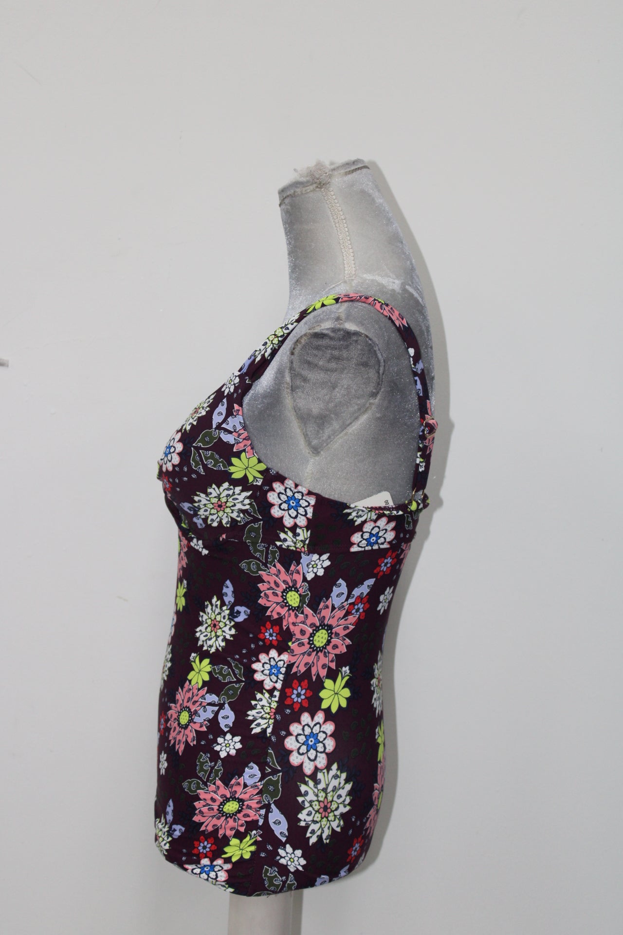 Anne Cole In Full Bloom Underwire Front Twist Shirred Tankini Top, 38B/36C