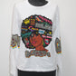 On Fire Women's Top White L Pre-Owned