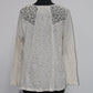 Style Co Petite Lace-Trim Top Warm Ivory PS