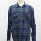 Nautica Men's Flannel Shirt Blue L Pre-Owned