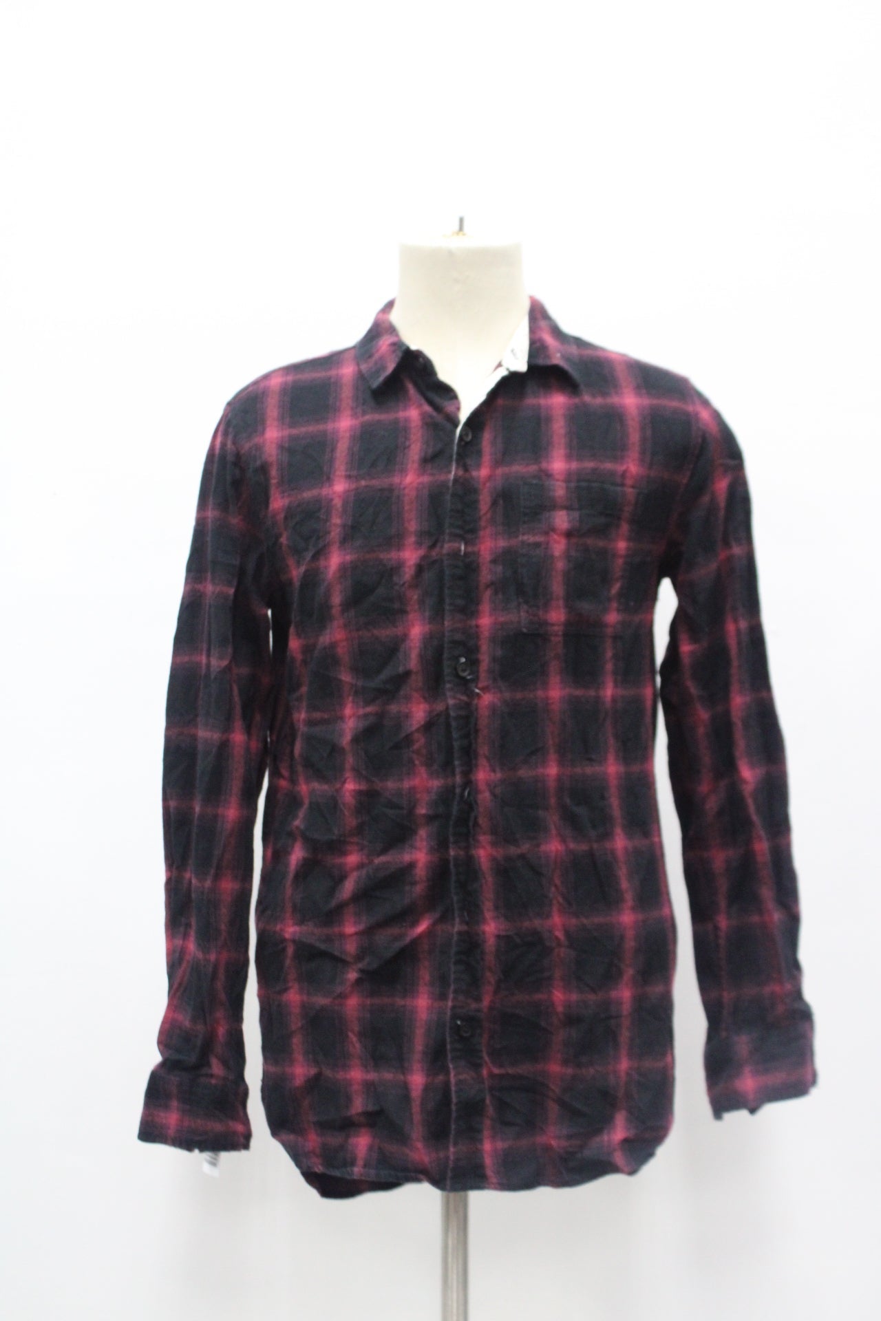 On the Bays Men's Flannel Shirt Maroon M Pre-Owned