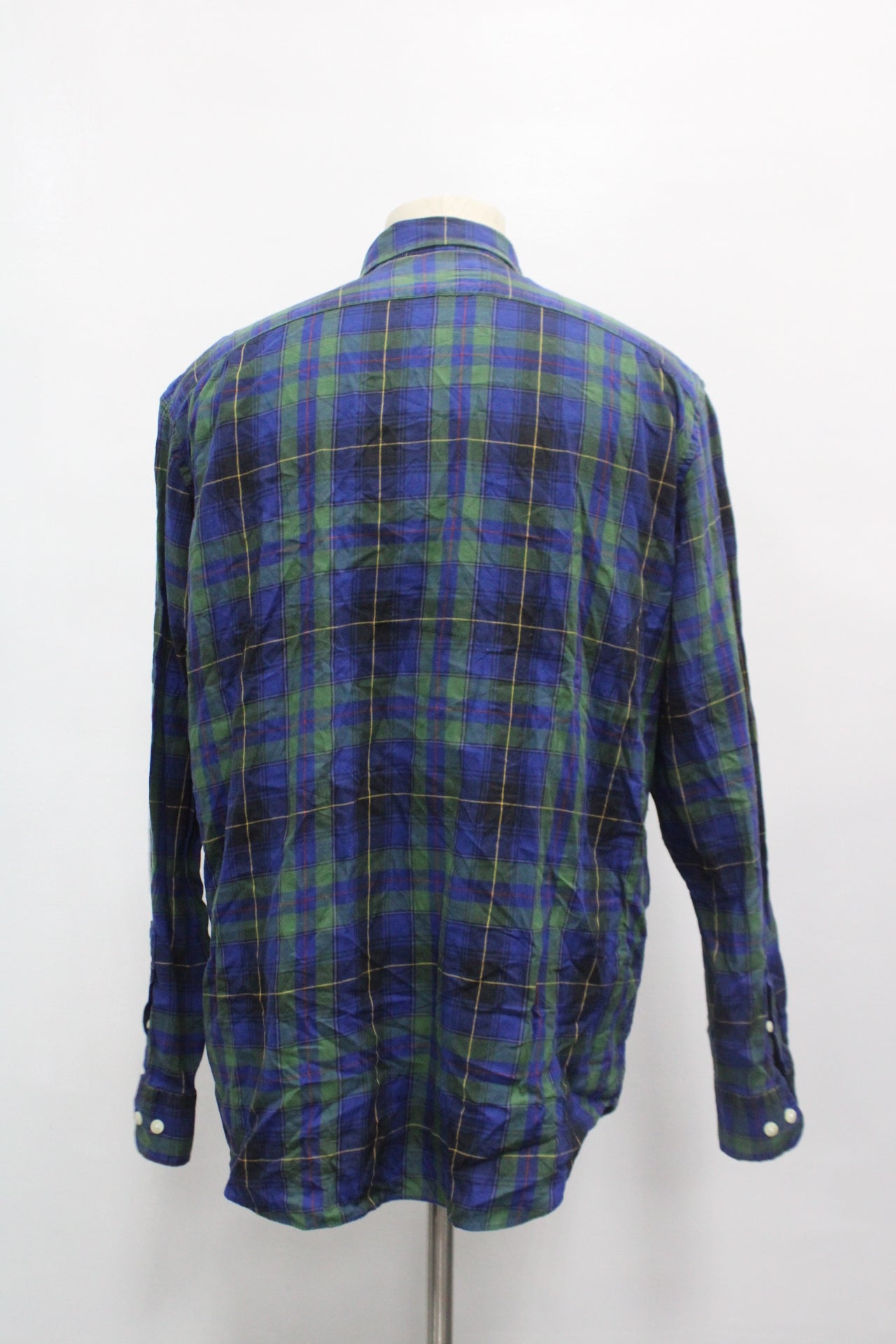 Nautica Men's Flannel Shirt Blue L Pre-Owned