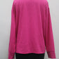 Vince Camuto Ribbed Knit Top Brgt Hibiacus M