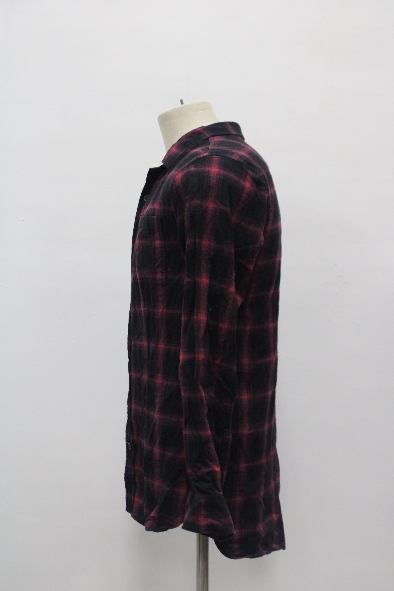 On the Bays Men's Flannel Shirt Maroon M Pre-Owned