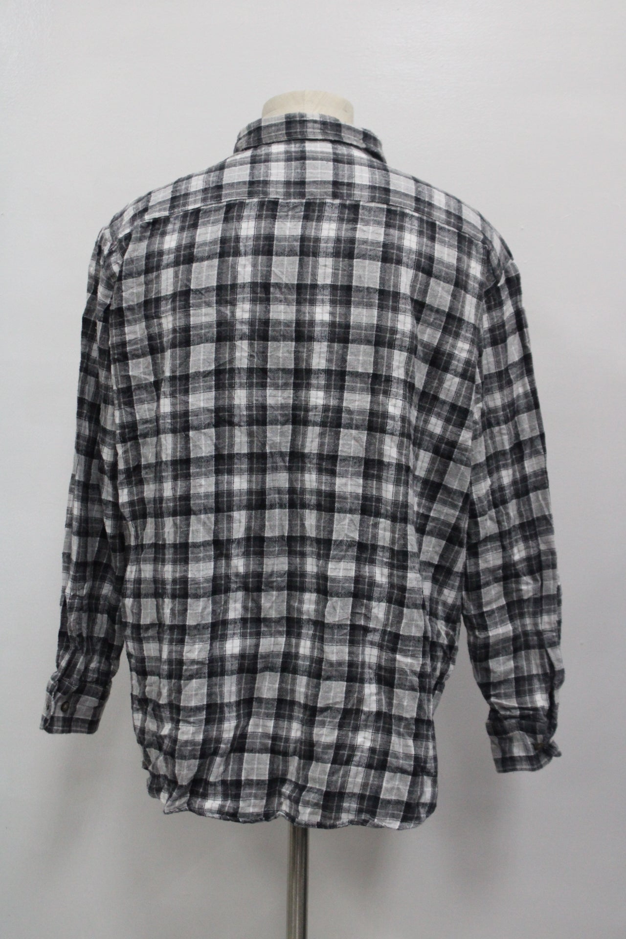 Town Craft Men's Flannel Shirt Gray L Pre-Owned