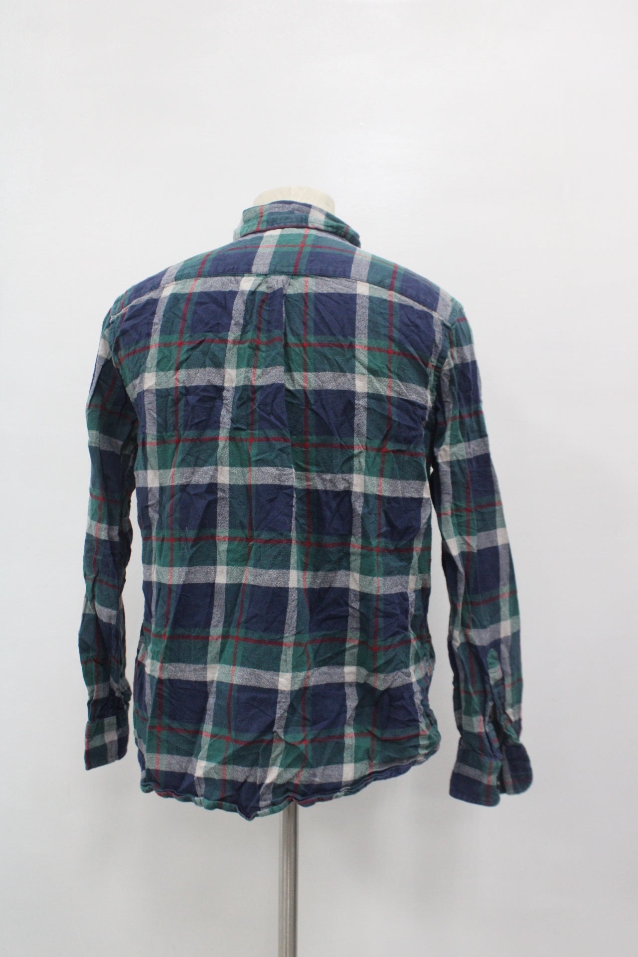 Chaps Men's Flannel Shirt Blue L Pre-Owned