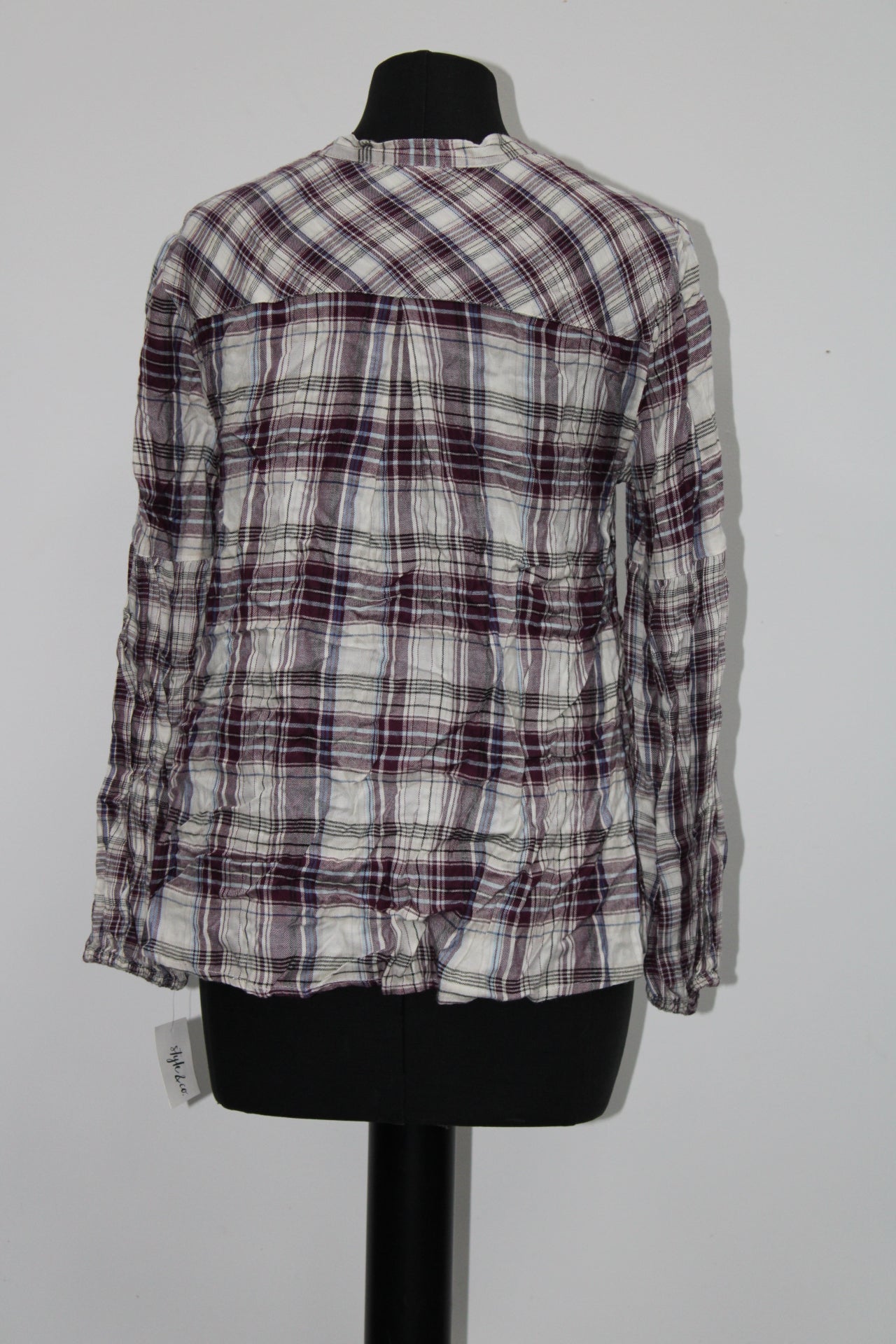 Style Co Plaid Bishop-Sleeve Shirt Alcove Plaid XS