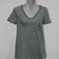 Style Co Striped T-Shirt New Pale SageWhite M