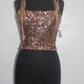 Free People Hey Girl Sequin Camisole Rose XS