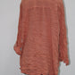 Style & Co Solid Color Button 3/4 Tiefr Shirt Rose Sand XLARGE