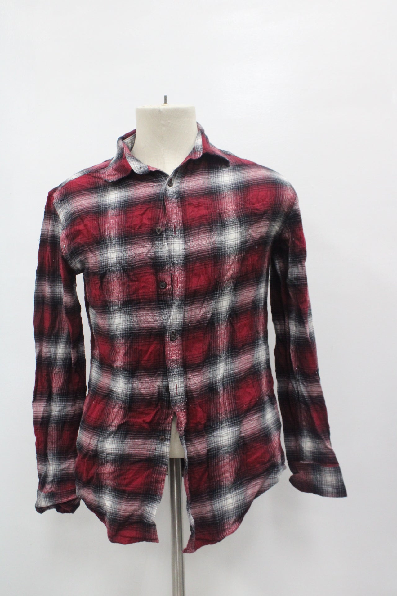 Croft & Barrow Men's Flannel Shirt Red S Pre-Owned