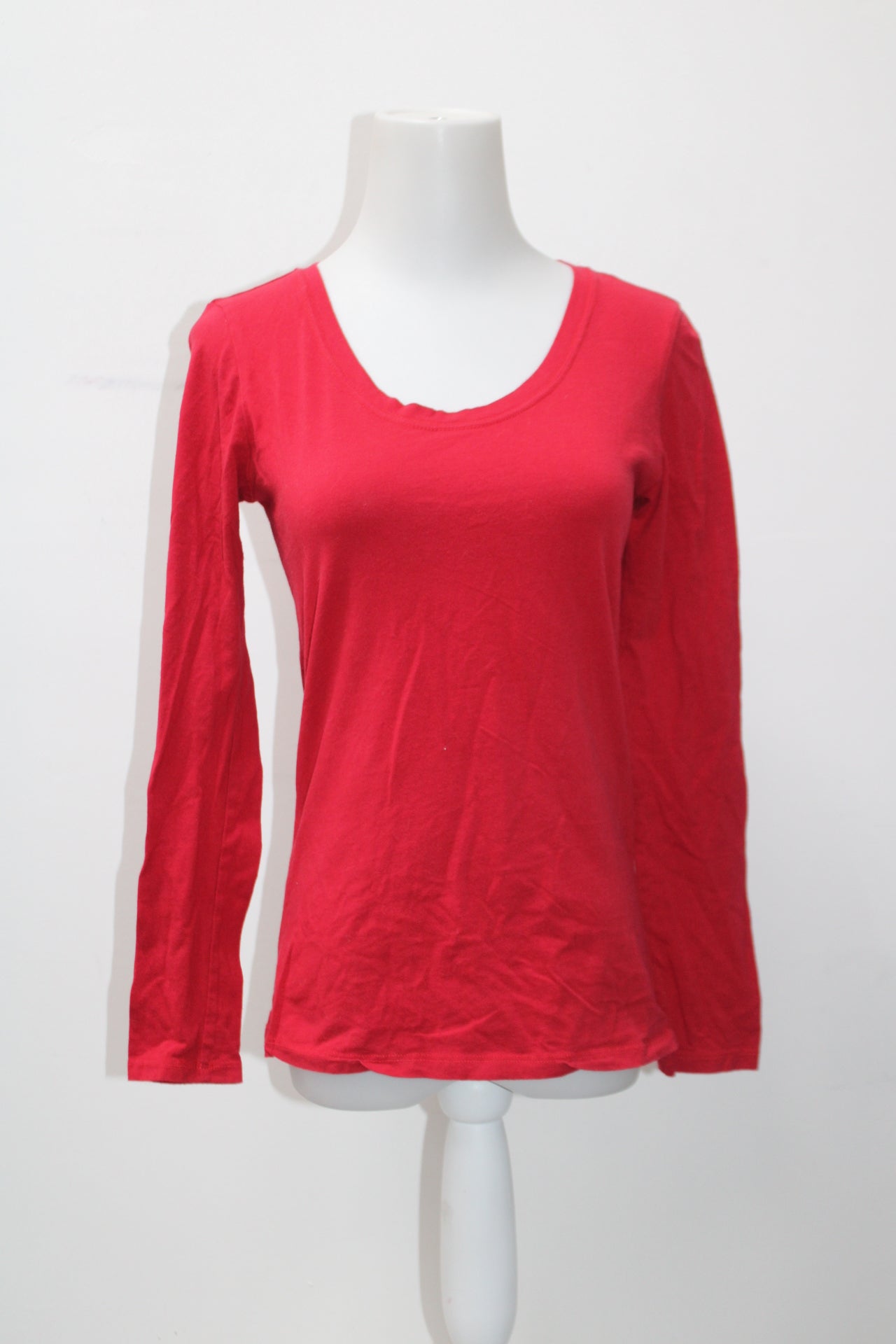 Active Basic Women's Top Red M Pre-Owned