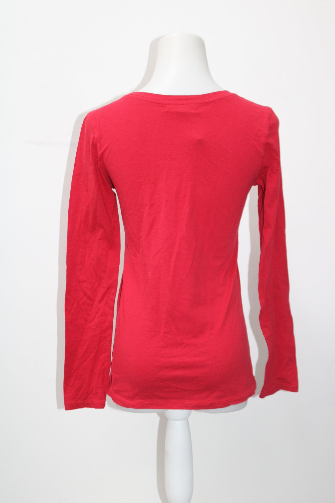 Active Basic Women's Top Red M Pre-Owned