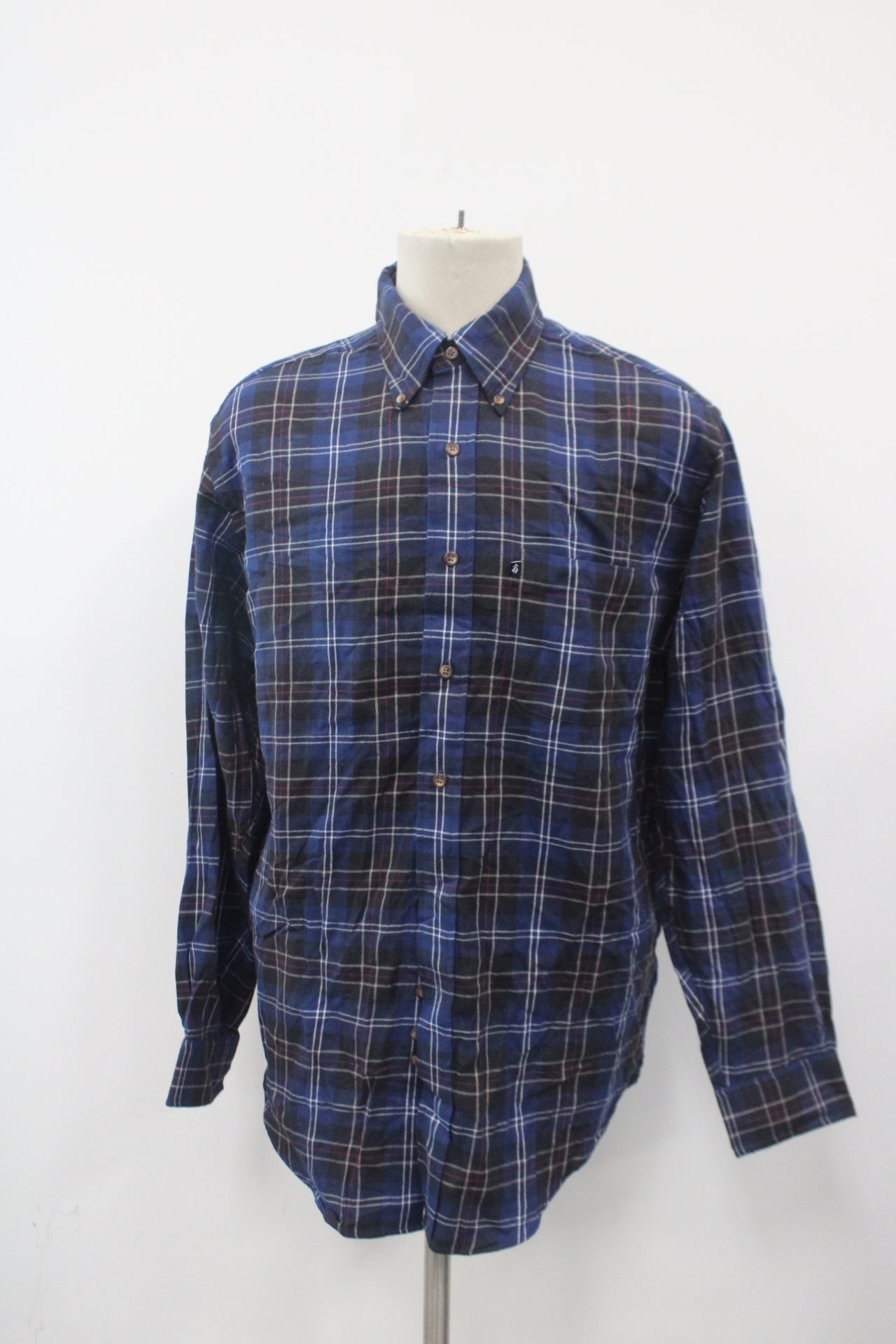 Aroors Brothers Men's Flannel Shirt Blue M Pre-Owned