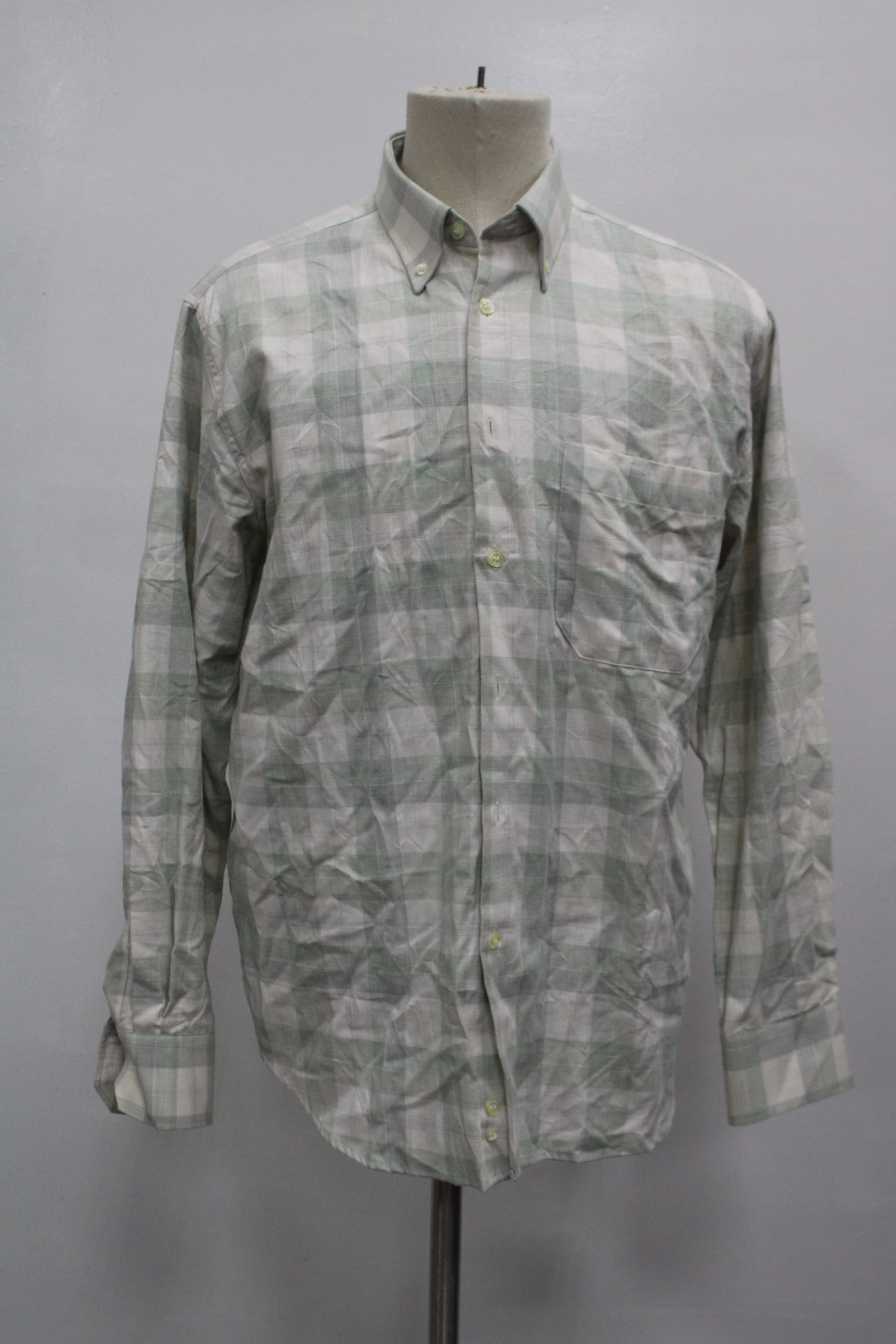 Enrico Silvanni Men's Flannel Shirt Beige 40 Pre-Owned