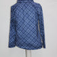 Karen Scott Long Sleeve Plaid Funnel Pullover Navy