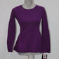 Alfani Womens Petites Petite Long Sleeve Knit Pullover Sweater Purple P