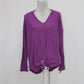 Style & Co. Thermal Button-Front Shirt (Vivid Violet, M)