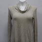 Kim & Cami Women Cowl Neck T-Shirt, Cream, Medium - Pre-Owned 1014UA3C