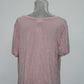 Style & Co Scoopneck Shortsleeve Twist Front Top Red 2XL