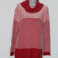 Charter Club Colorblocked Sweater New Red Amore Combo XL