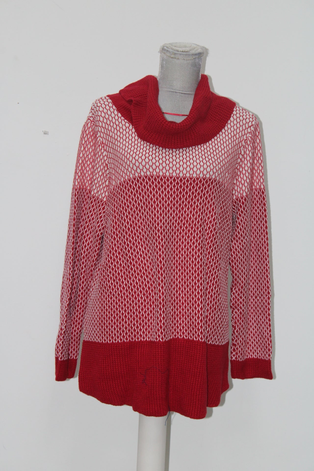 Charter Club Colorblocked Sweater New Red Amore Combo XL