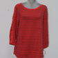 Charter Club Striped Top Poppy Glow Combo XXL