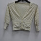 Girls Button up Cardigan, Hearted, Cream, M (5/6) - Pre-Owned 1089UEF9