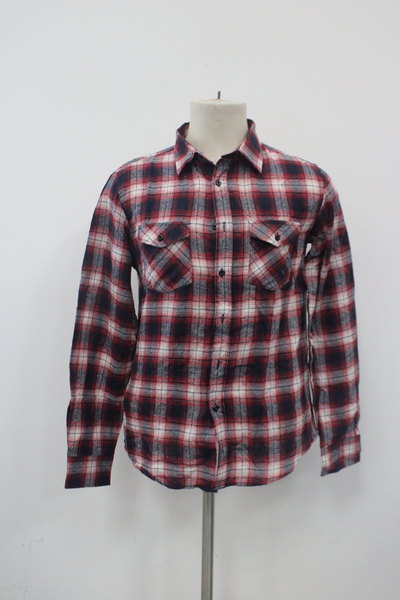 Xi Deng Men's Flannel Shirt Red S Pre-Owned